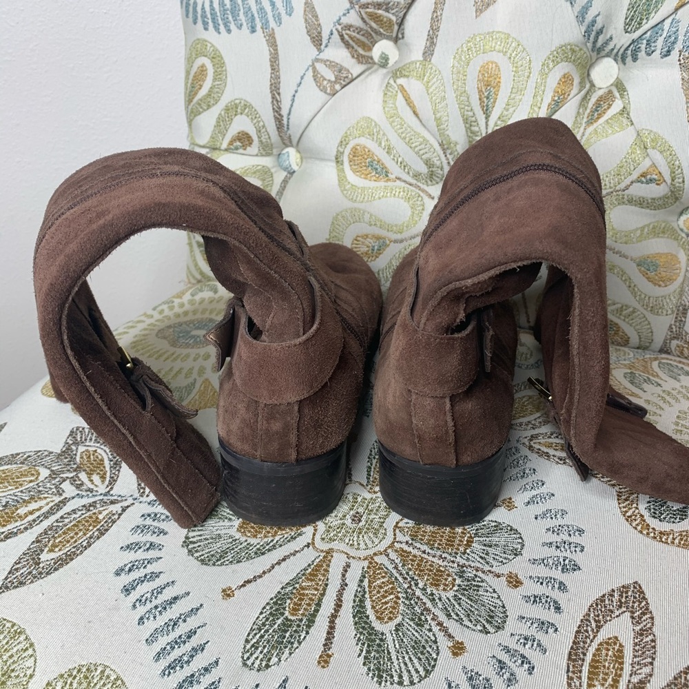 Hot In Hollywood Suede Leather Riding Boots Size 7 - Picture 4 of 5